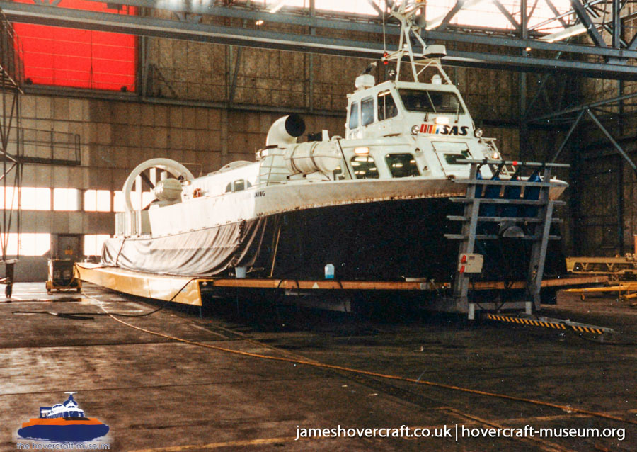 AP1-88 hovercraft with the Scandinavian company SAS -  (credit: The <a href='http://www.hovercraft-museum.org/' target='_blank'>Hovercraft Museum Trust</a>).